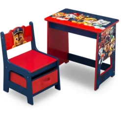 Delta Children Paw Patrol Kinderschreibtisch Und -Stuhl-Set Aus Holz