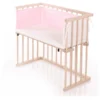 Dreamgood Beistellbett Natur Inkl. Matratze Prime Und Nestchen Rose / Weiß
