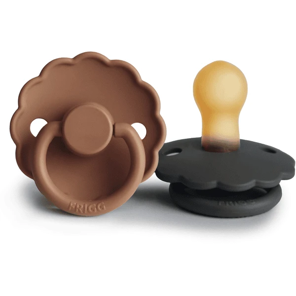 FRIGG Schnuller Daisy Graphite/Peach Bronze 0-6 Monate 1 FRIGG Schnuller Daisy Graphite/Peach Bronze 0-6 Monate