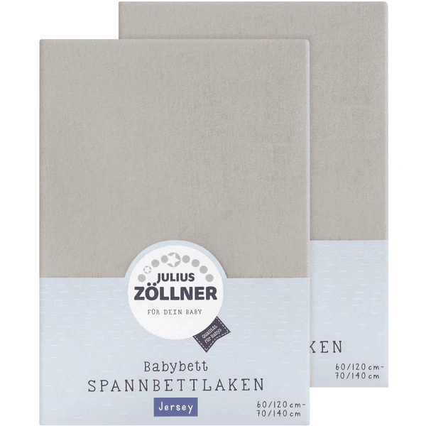 JULIUS ZÖLLNER Spannbetttuch Doppelpack Jersey Taupe 1 JULIUS ZÖLLNER Spannbetttuch Doppelpack Jersey Taupe