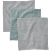 Rotho Babydesign ROTHO 3er Set Waschtücher Stonegrey/lagoon
